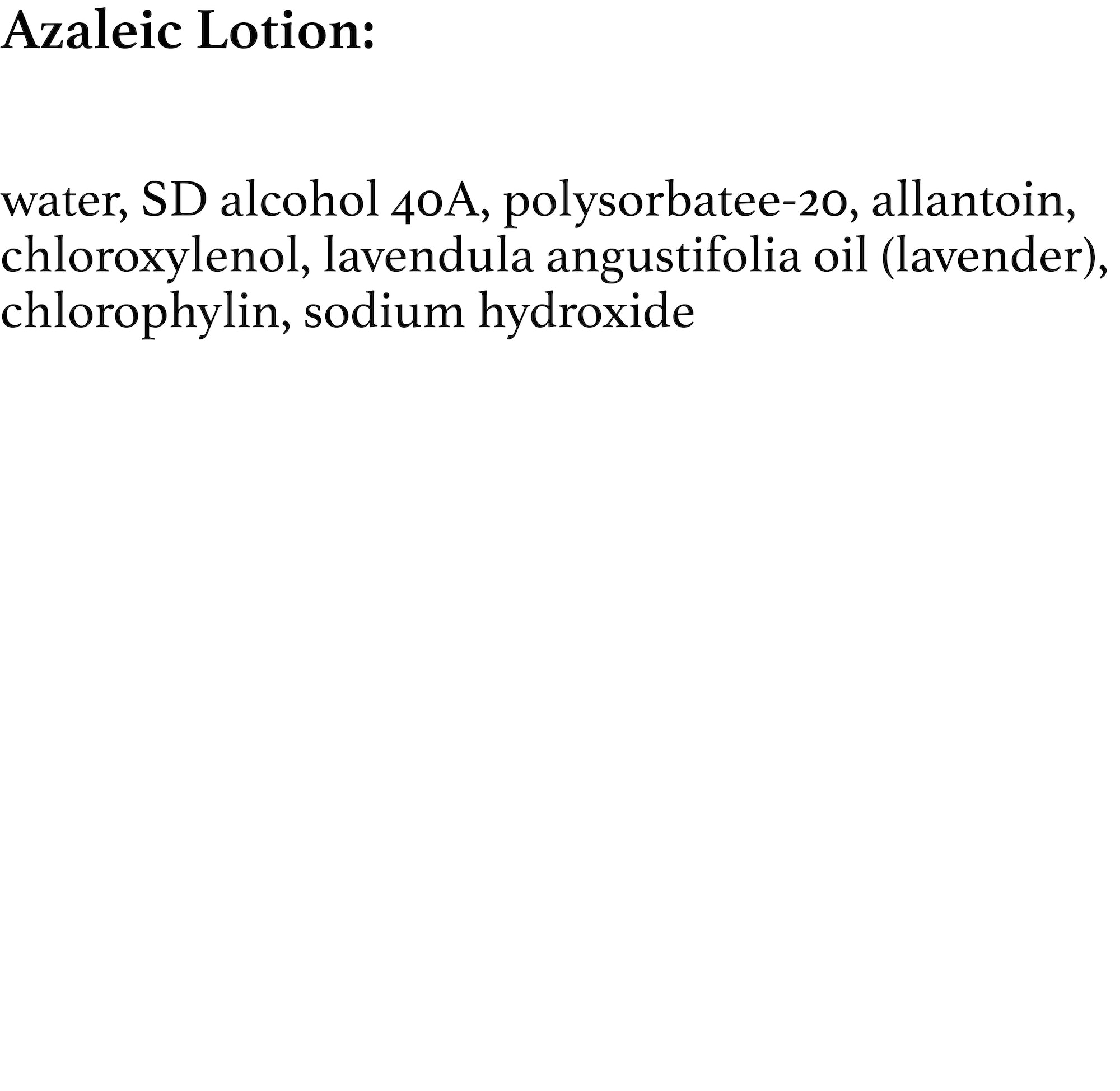Azelaic Lotion - 4 oz