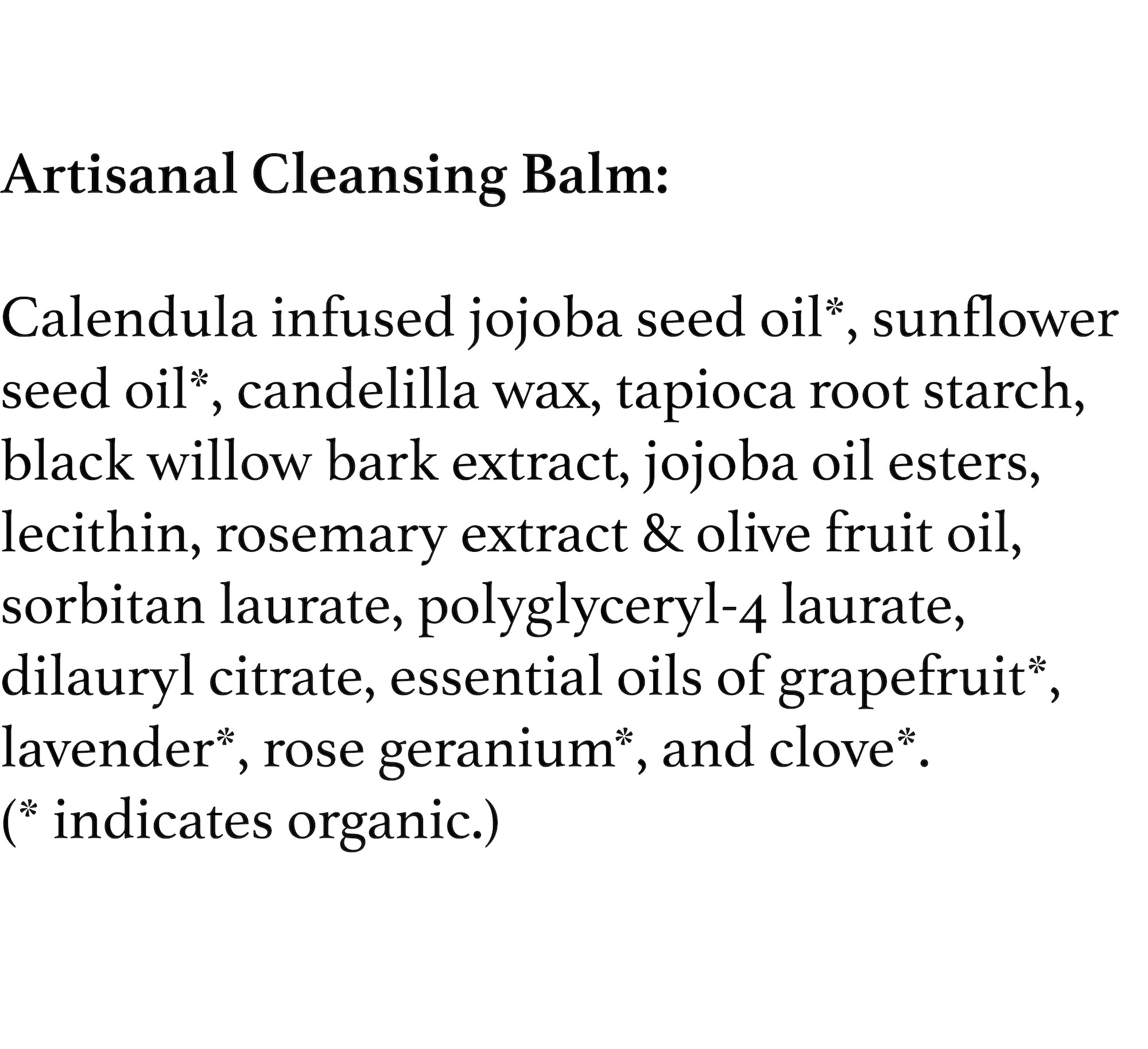 Artisanal Cleansing Balm - 4 oz