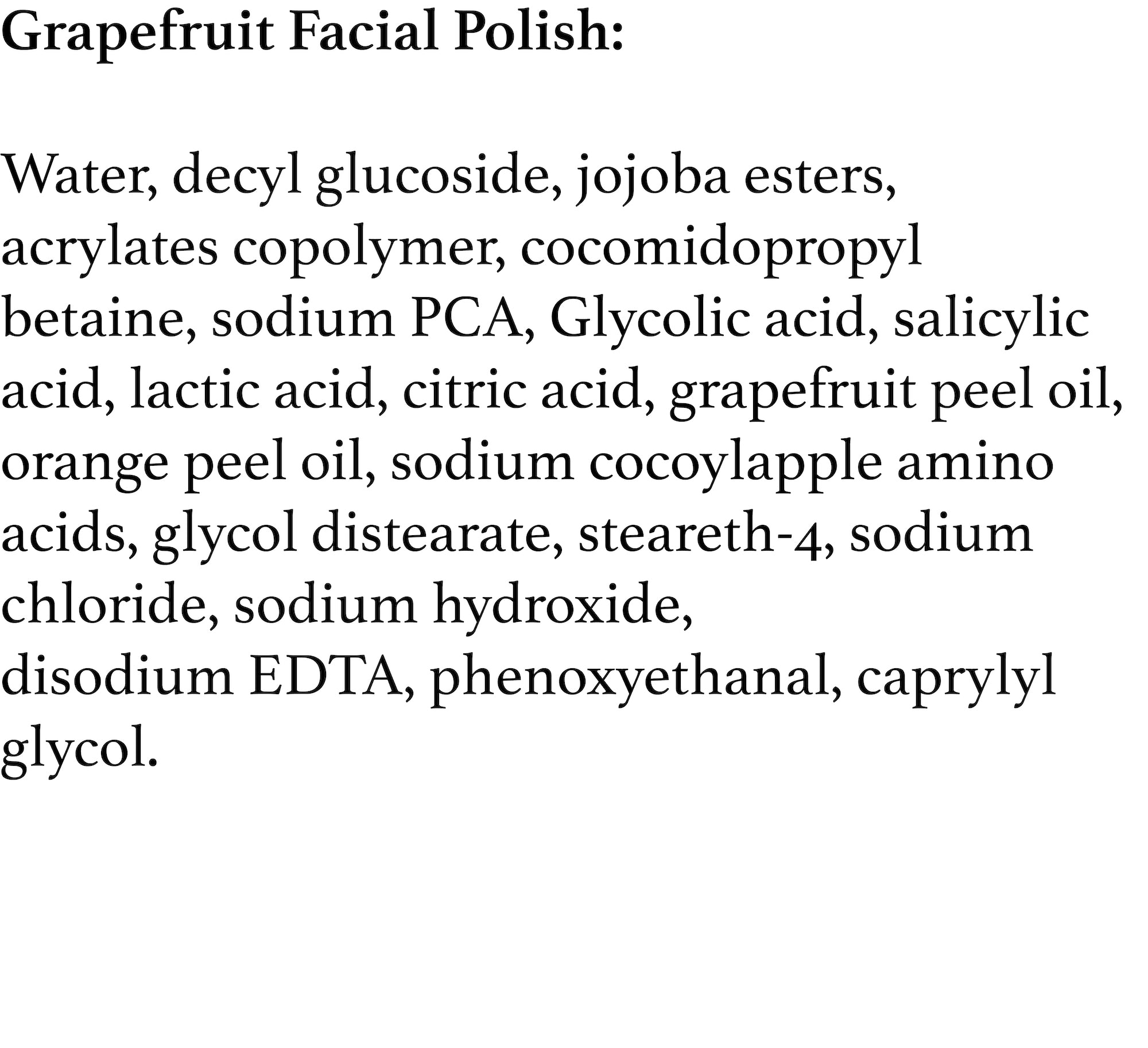 Grapefruit Facial Polish - 6 oz