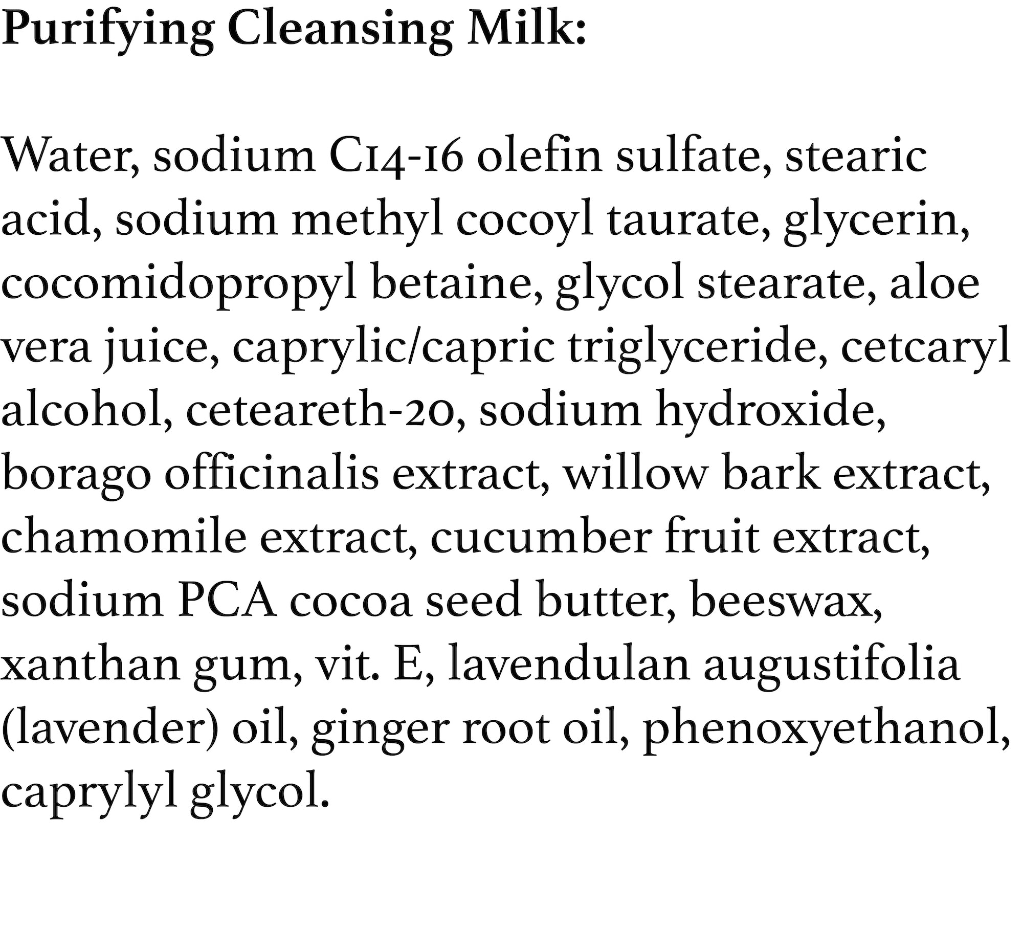 Lavender Purifying Cleansing Milk – 6 oz