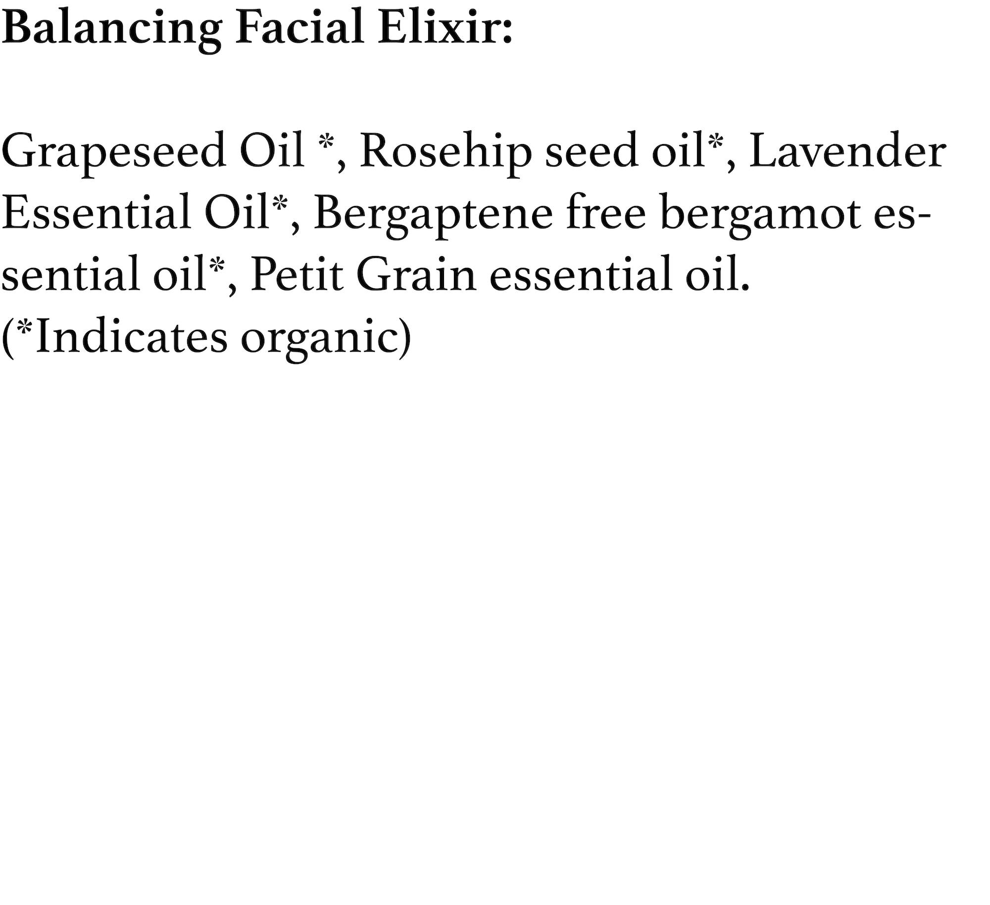 Balancing Facial Elixir - 1 oz