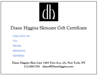 Diane Higgins Gift Certificates