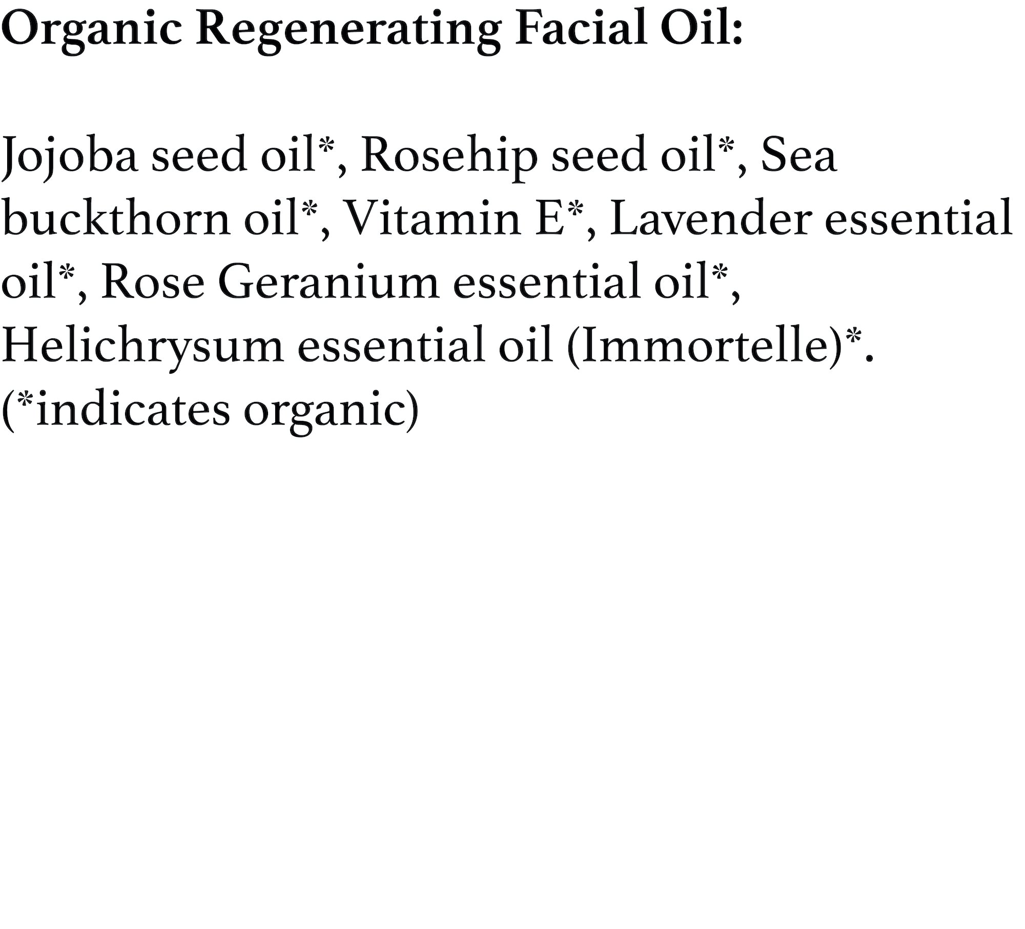 Regenerating Facial Oil – 2 oz